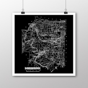Doylestown, Pennsylvania | Vintage Map | Your Hometown | Bucks County Pennsylvania | Custom Gift | Fine Art Paper Print | Giclee Map Print