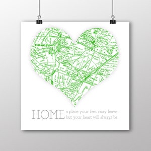 Fallsington, PA (Falls, PA) | Vintage Map | Your Hometown | Bucks County Pennsylvania | Custom Gift | Fine Art Paper Print | Map Print