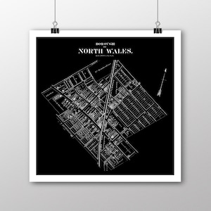 North Wales, Pennsylvania | Vintage Map | Your Hometown | Montgomery Co Pennsylvania | Custom Gift | Fine Art Paper Print | Giclee Map Print