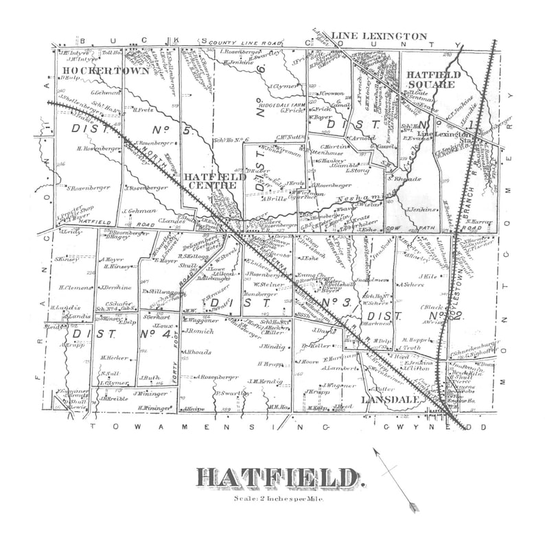 Hatfield Pennsylvania Vintage Map Your Hometown Etsy