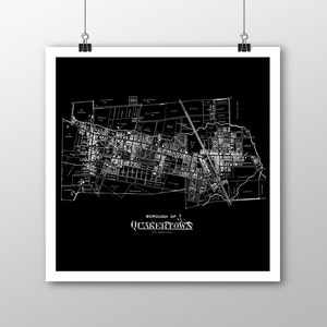 Quakertown, Pennsylvania | Vintage Map | Your Hometown | Bucks County Pennsylvania | Custom Gift | Fine Art Paper Print | Giclee Map Print