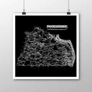 Nockamixon, Pennsylvania | Vintage Map | Your Hometown | Bucks County Pennsylvania | Custom Gift | Fine Art Paper Print | Giclee Map Print