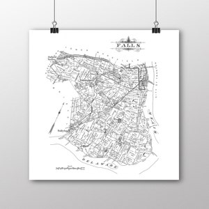 Fallsington, PA (Falls, PA) | Vintage Map | Your Hometown | Bucks County Pennsylvania | Custom Gift | Art Paper Print | Giclee Map Print