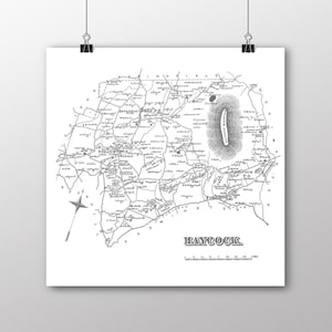 Haycock, Pennsylvania | Vintage Map | Your Hometown | Bucks County Pennsylvania | Custom Gift | Fine Art Paper Print | Giclee Map Print