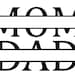 Mom Dad Split Monogram, Mom Monogram Svg, Dad Monogram Svg - Etsy