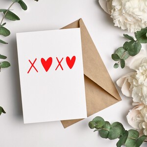 Carte XOXO Saint-Valentin