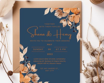 Fall Wedding Invitation