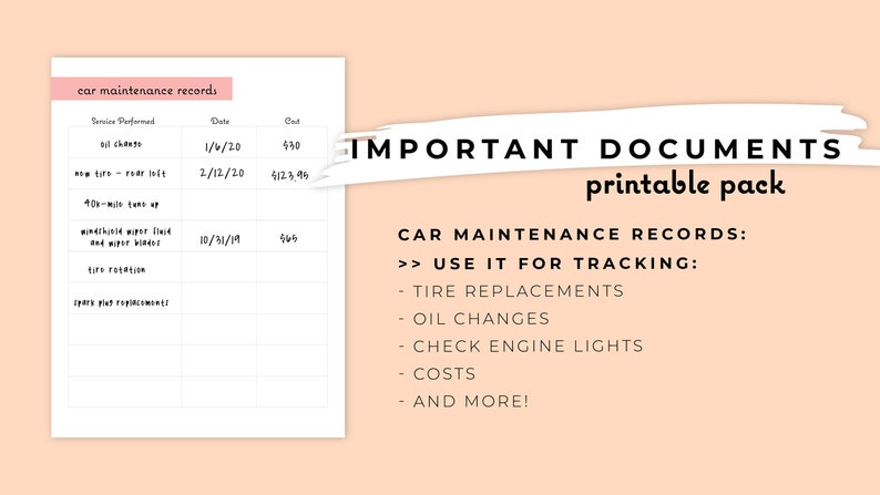 Important Documents Printable Pack colorful // Fun Home Management ...