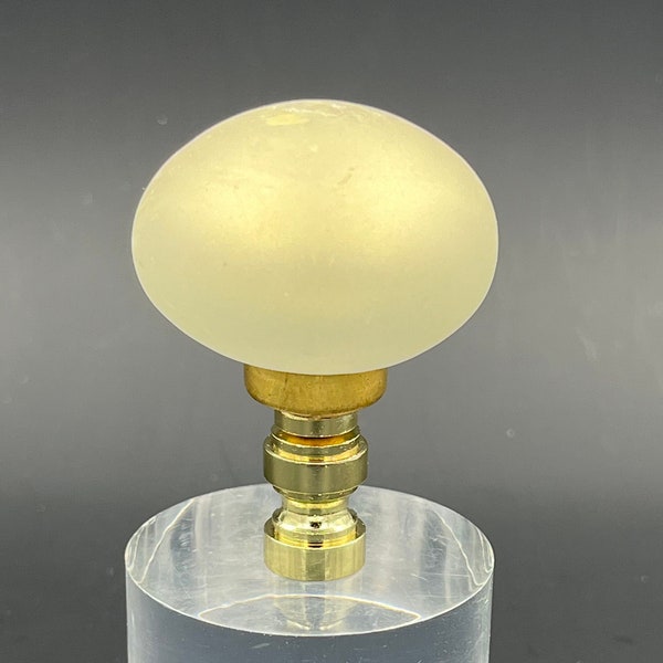 Custom Lamp Final Featuring a Glass Globe with a Frosted Gold Finish