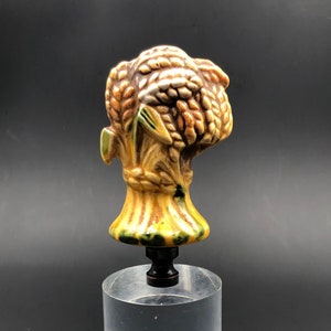 Custom Lamp Finial Featuring a Fall Harvest Sheath of Wheat