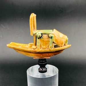 Custom Lamp Finial Featuring a Chinese Junk Boat