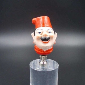 Custom Lamp Finial Featuring a Pourer Head of a Man with A Fez