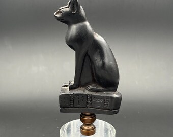 Teelichthalter Schwarze Katze – Hochglanz-Dekofigur | Gemütliches Wohndeko-Accessoire | Für Kerzen