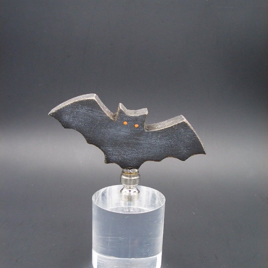 Custom Lamp Finial Featuring a Hand Carved and Hand Painted Little