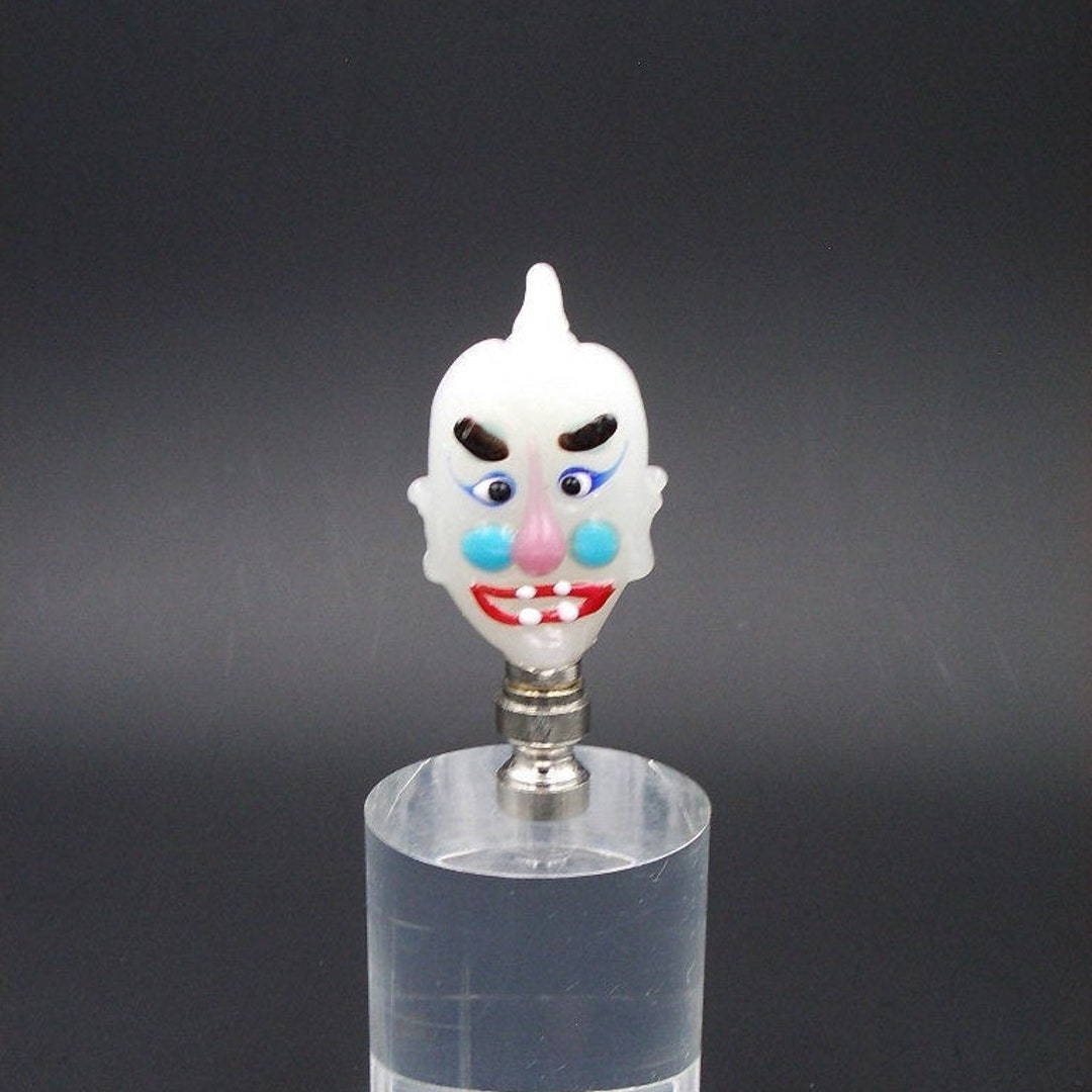 Custom Lamp Finial Featuring a Hand Made Chinese Glass Mask Etsy