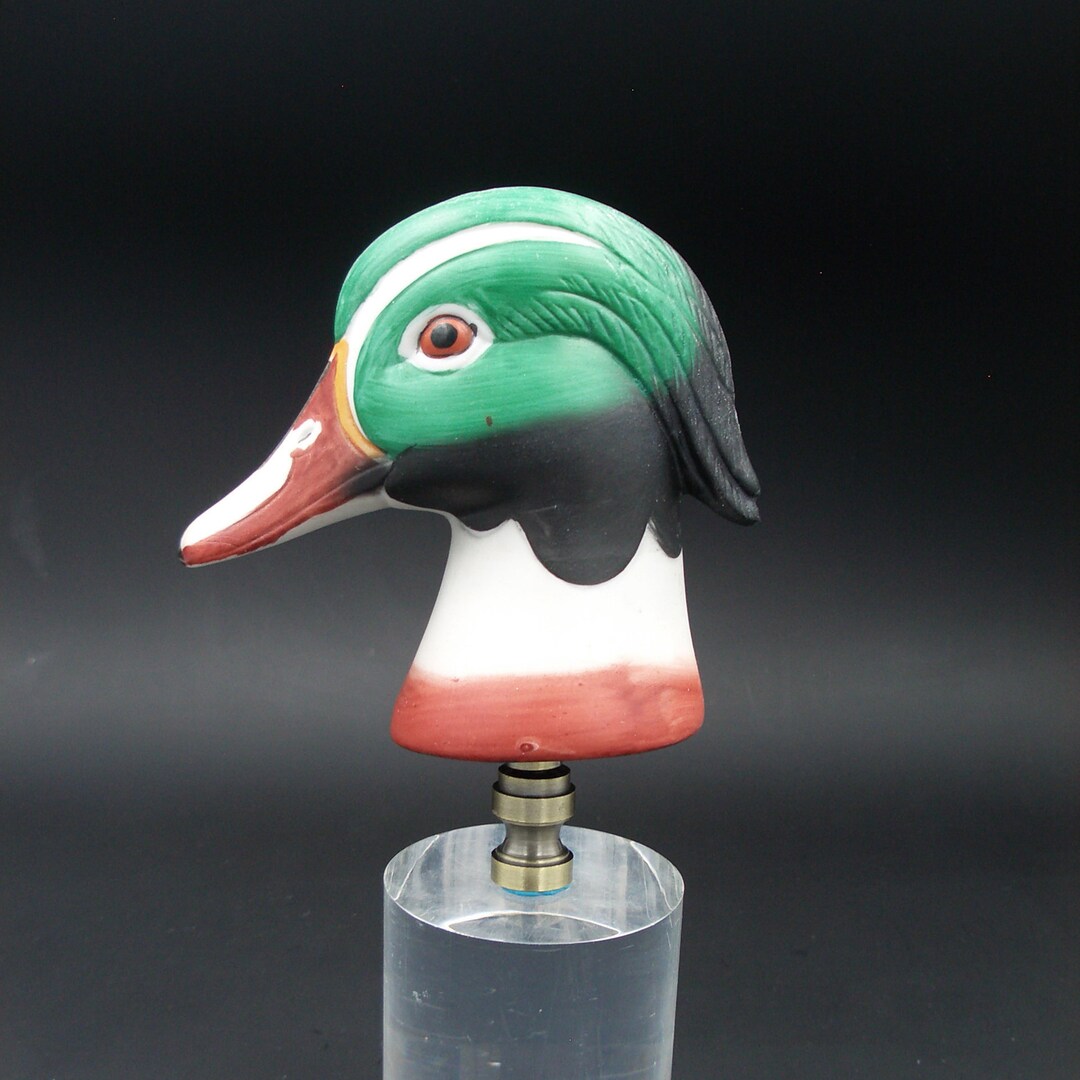 OVERSIZED Custom Lamp Finial Featuring a Mallard Duck's Head Etsy