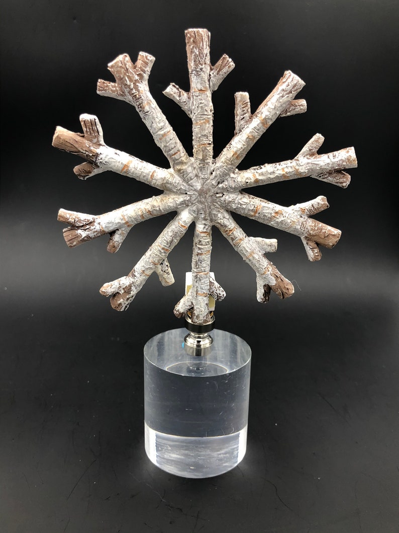 OVERSIZED Custom Christmas Lamp Finial Featuring a White Etsy