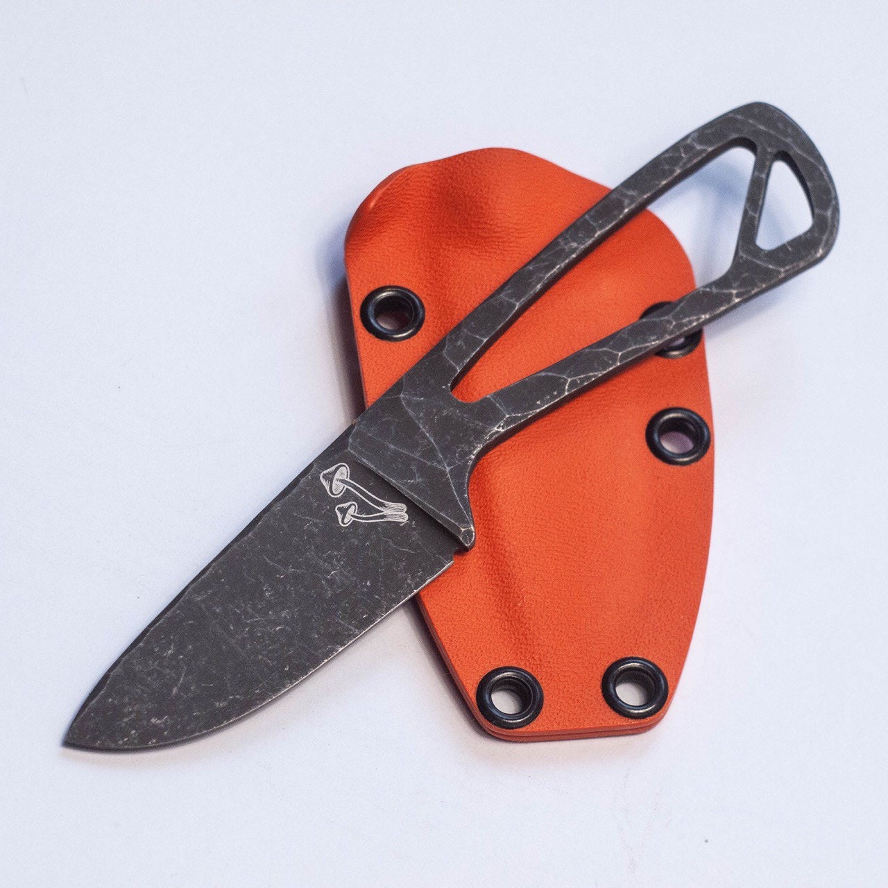 Poganka Stone structure Skeleton knife EDC Neck knife Custom Etsy