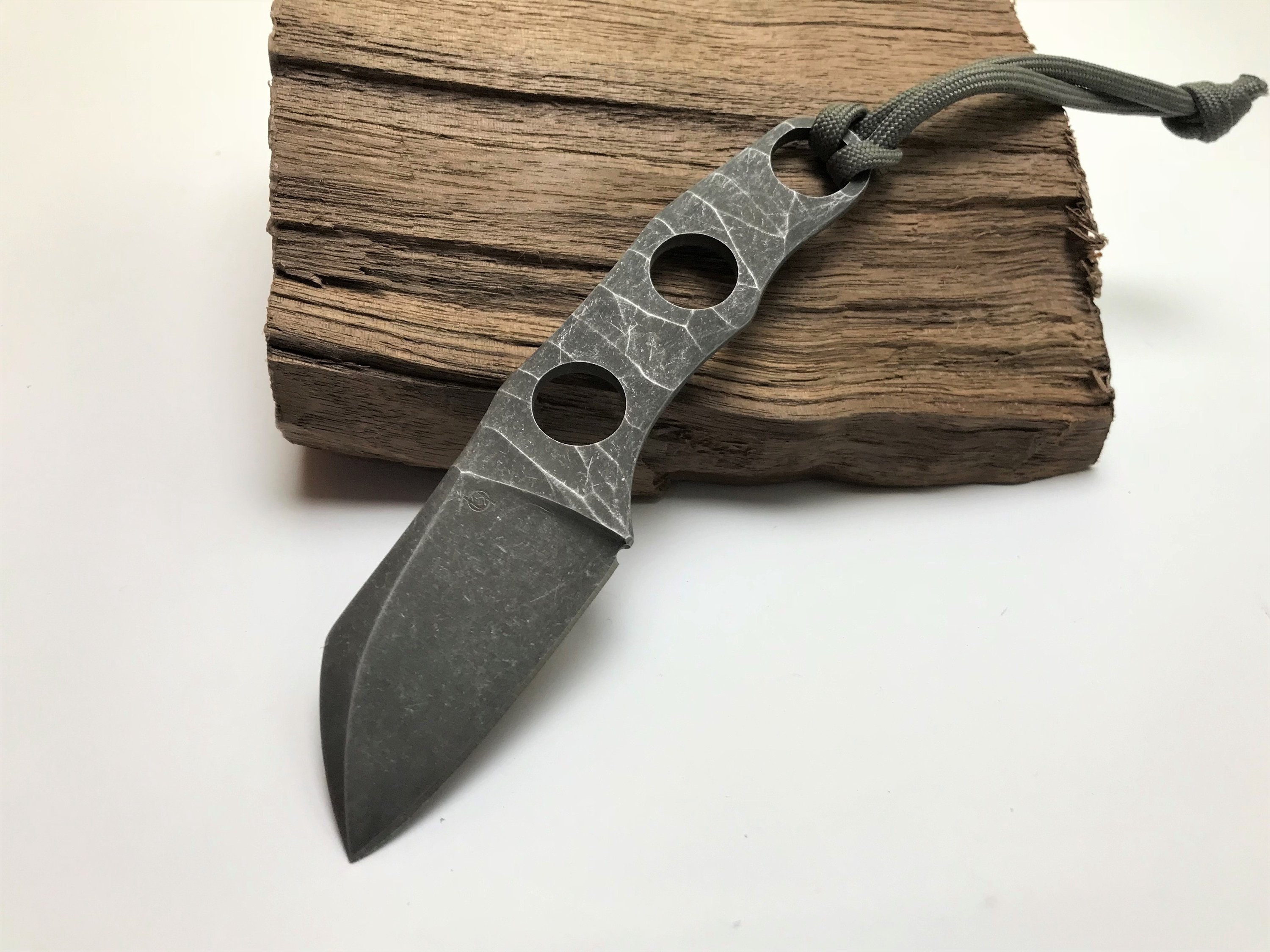 Kazhan Handmade EDC Custom knife Fixed blade Neck knife Tool Etsy