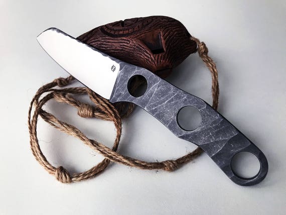 skeleton knife edc handcrafted knife fulltang kydex sheath etsy
