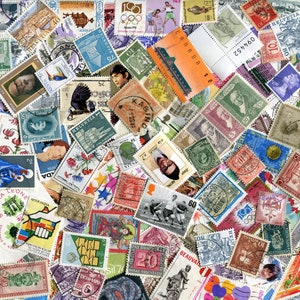3500+ wereldwijde vintage postzegels (POSTALLY USED & MINT van papier) voor ambachtelijk gebruik of verzamelaars.