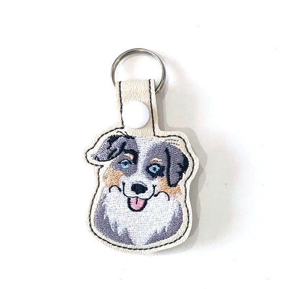 HoundStreetBoutique Australian Shepherd Key Fob or Key Chain