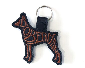 Doberman Pincher Key Fob or Key Chain