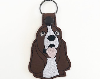 Basset Hound key ring / key fob