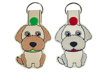 Goldendoodle or Labradoodle Key Fob - Multiple Colors