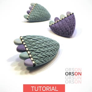 Orsons Flower textured pin polymer clay Original tutorial e-book in English and French