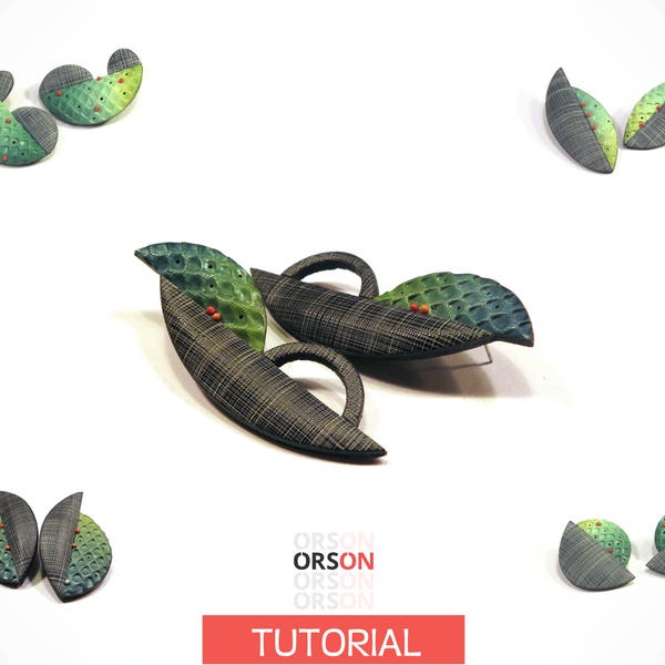 Orson's Originals Tango earrings in polymer clay Tutorial DIY Instructions - in English & French