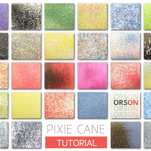 Orson's Pixie cane in polymer clay Original tutorial e-book in ENGLISH only