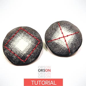 Orsons XOXO chips earrings polymer clay Original tutorial e-book image 2