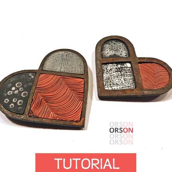 Orsons Heart Pretzel Pin in Polymer Clay Original Tutorial Class Step by Step Instructions and support in English and French