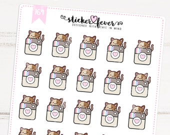 Happy Planner Passion Planner #186 Plum Planner... Caramel the Cat Laundry Planner Stickers for Recollections