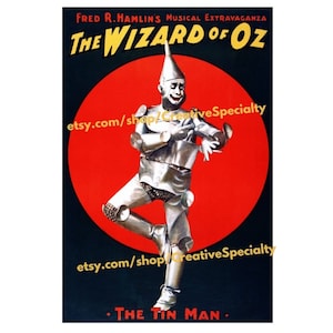 The Tin Man Wizard of Oz Poster: Fred R. Hamlin Musical Print (24x36)