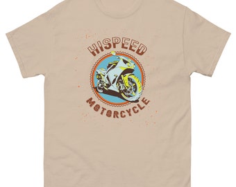 Camiseta de moto vintage: camiseta con gráfico de motociclista retro