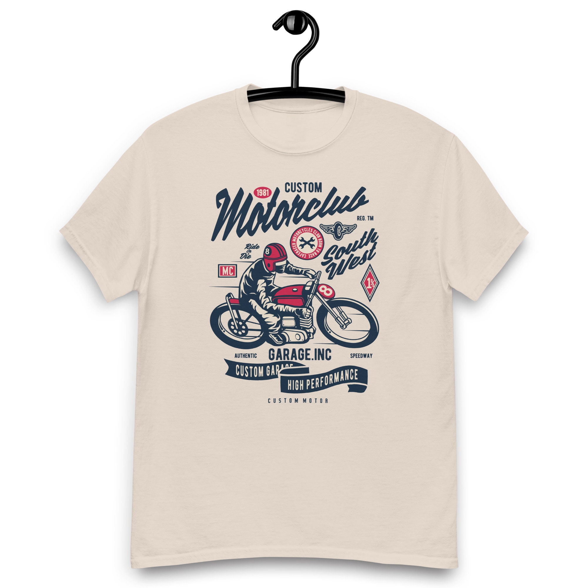 Vintage Motorcycle Graphic Tee: Retro Motorclub Design - Etsy