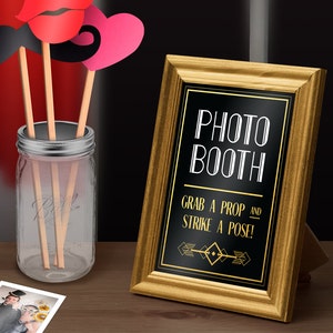 Cartello per Photobooth Art Déco anni '20 / Decorazioni stampabili Grande Gatsby / Cartello per Photobooth anni '20 / Cartello per Photobooth stampabile / GP17