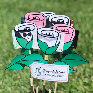 DIY Brautstrauß / Geschenk für Ihn / Geschenk für Sie / Bridal Shower Geschenk / Geschenk Karte Bouquet / Braut Geschenke / Shower Gift / Bride Gift / FB21