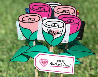 DIY Mother's Day Bouquet /  Gift For Her / Gift for Moms / Gift Card Bouquet / Mothers Day Gift / Gifts for Mom / Mother Gift / FB21