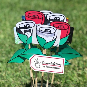 Bouquet de mariée bricolage / cadeau pour lui / cadeau pour elle / cadeau de douche nuptiale / bouquet de carte-cadeau / cadeaux de mariée / cadeau de douche / cadeau de mariée / FB21