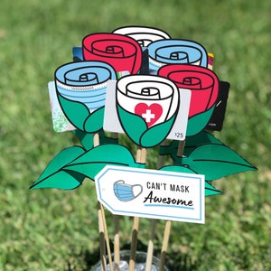 DIY Doktor Blumenstrauß / Doktor Valentine / Doktor Jubiläum / Ersthelfer / Krankenschwester Valentine / Krankenschwester Jahrestag / Krankenschwester Blumen / FB21
