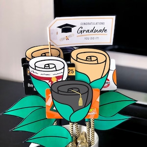 Bouquet de graduation DIY / Cadeau pour lui / Cadeau pour elle / Cadeau de graduation / Bouquet de cartes-cadeaux / Bouquet de graduation / Cadeaux de graduation / FB21