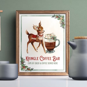 Christmas Coffee Bar Sign / Coffee Sign / Christmas Coffee Sign / Holiday Coffee Bar / Boho Christmas / Kringle Coffee Bar Sign / BC22