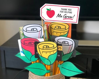 DIY Teacher Bouquet / Gift for Him / Gift For Her / Teachers Gift / Gift Card Bouquet / Valentines Gift / Teacher Gifts / Teacher Gift FB21