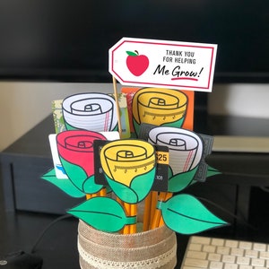 DIY Teacher Bouquet / Gift for Him / Gift For Her / Teachers Gift / Gift Card Bouquet / Valentines Gift / Teacher Gifts / Teacher Gift FB21