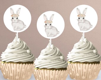 Easter Cupcake Toppers / Easter Bunny Toppers / Some Bunny is One Cupcake Toppers / Easter Cupcakes / Printable Bunny Toppers / SB23