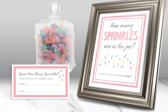 Sprinkle How Many Sprinkles Game // Baby Shower Game // Baby Shower Activity // Baby Sprinkle Game // Guess How Many Sprinkles Game // BS19 Il_570xn