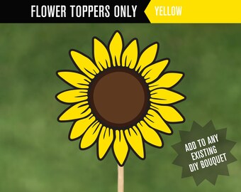 Adornos de girasol para ramos de regalo DIY / Regalo para maestros / Ramo de tarjetas de regalo / Regalo de San Valentín / Regalos para maestros / Regalo para maestros / FB23